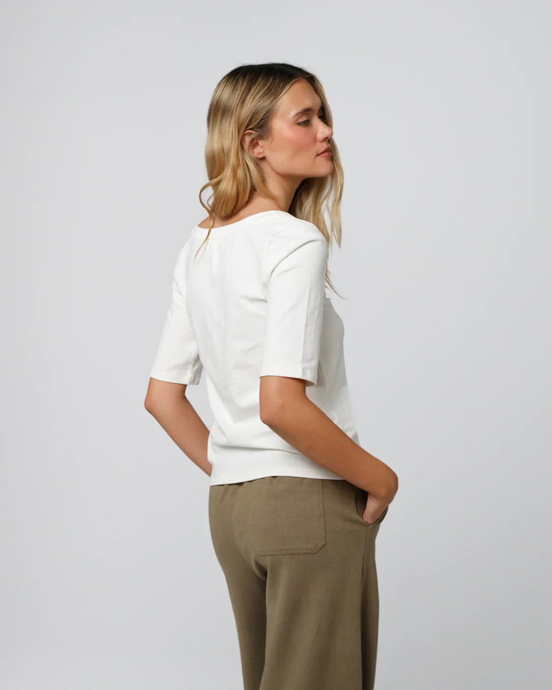 Hemp Essentials Asymmetrical Neckline Tee - Image 3