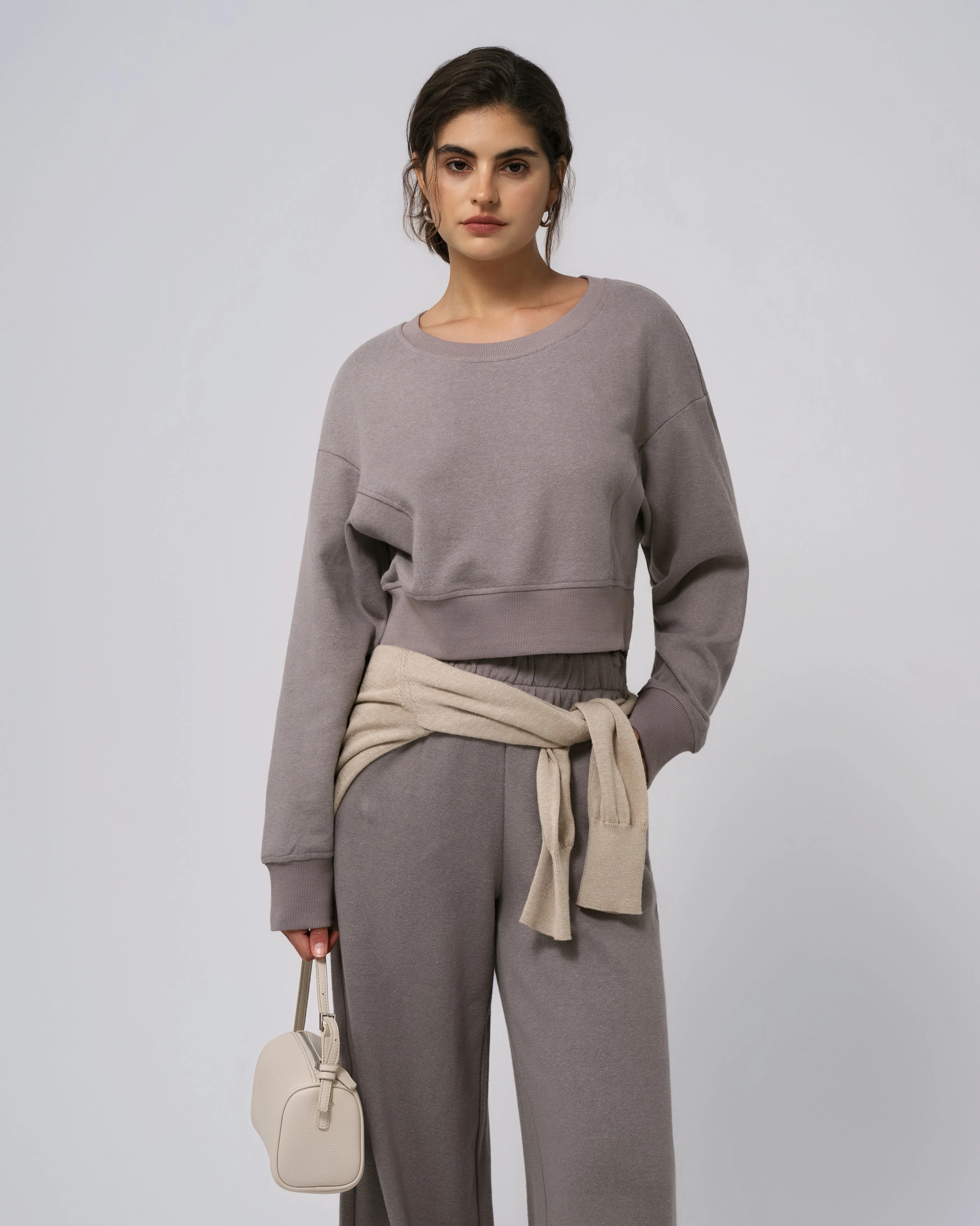 Hemp Essentials Fleece Cropped Sweater - Image 3