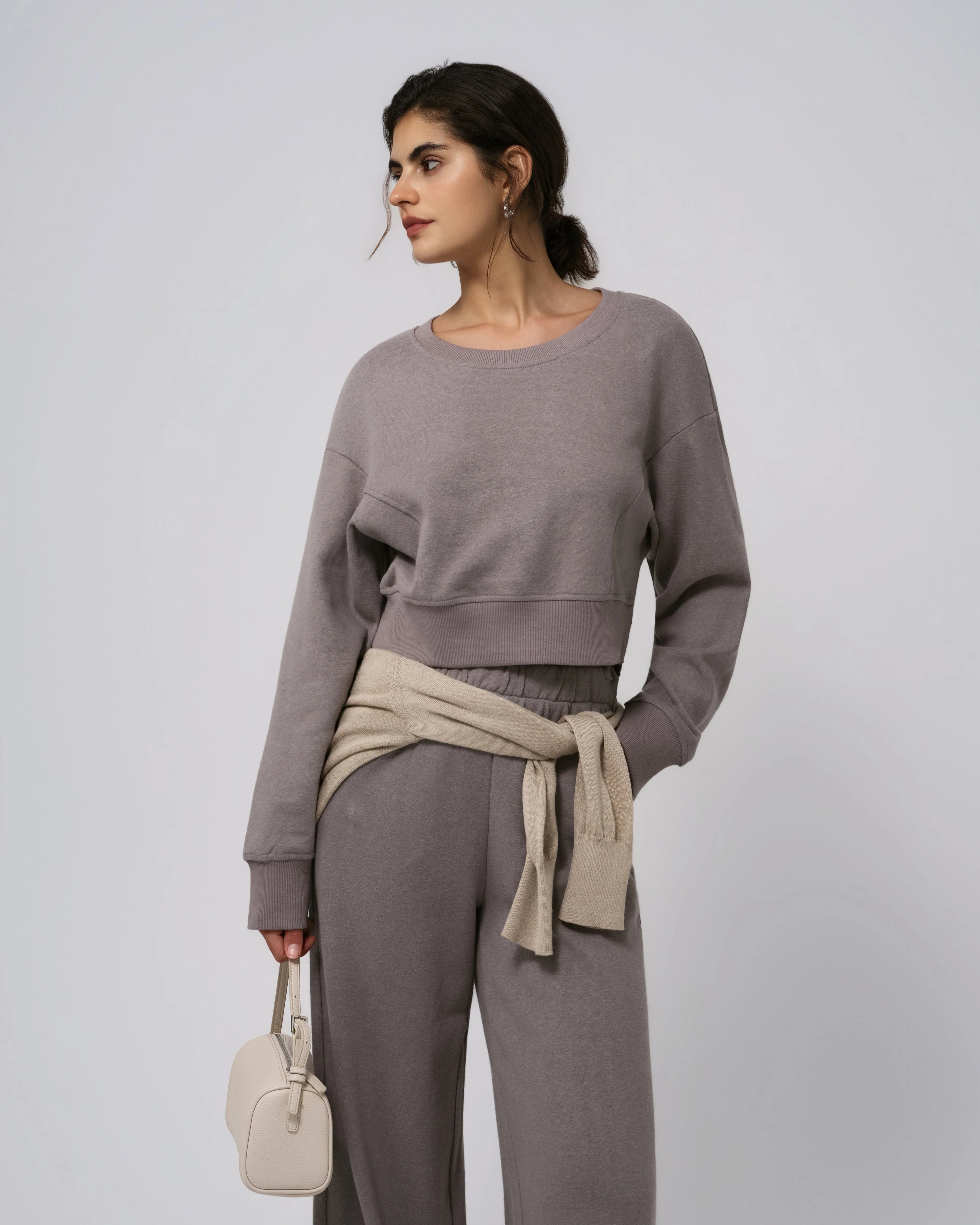 Hemp Essentials Fleece Cropped Sweater - Image 4