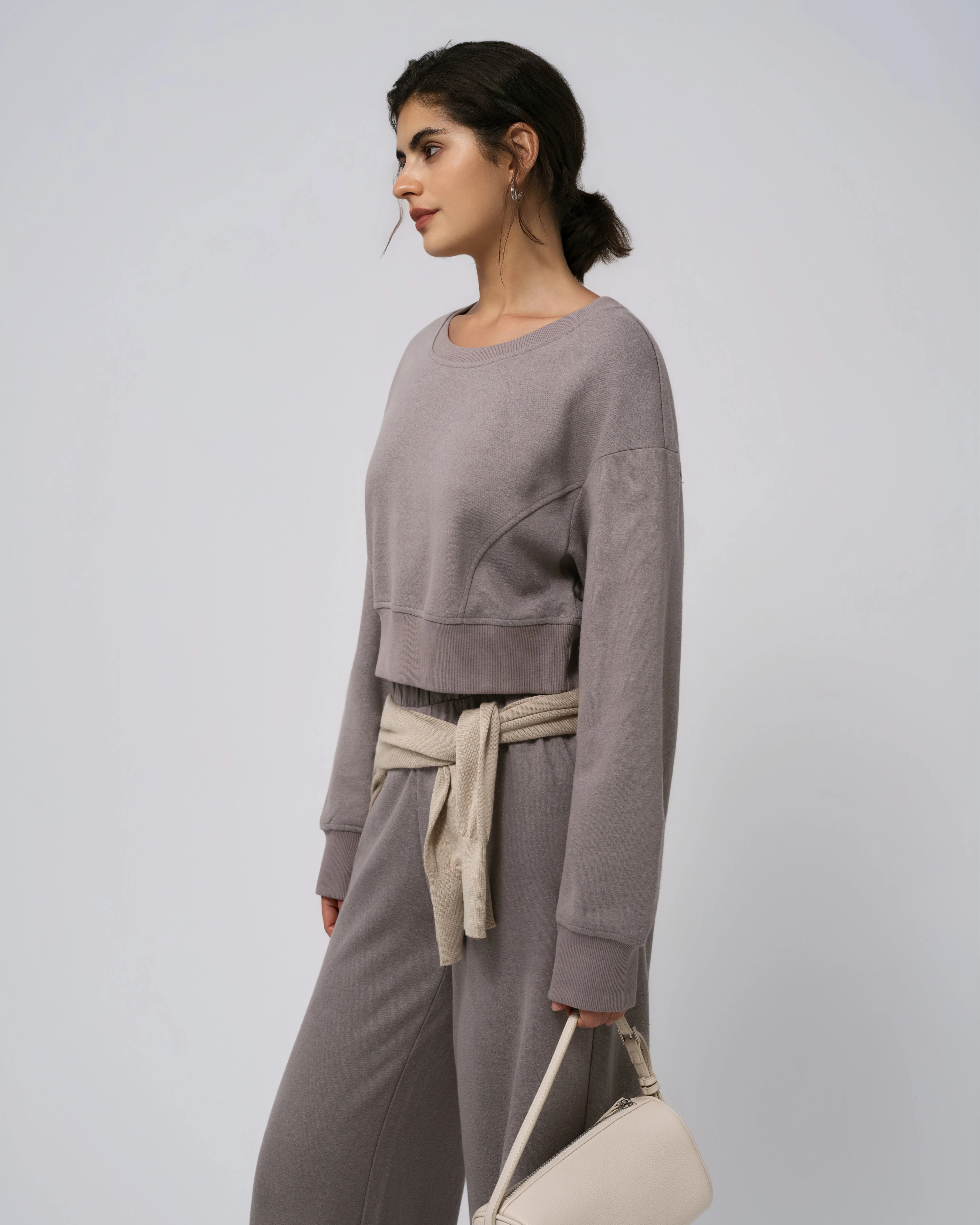 Hemp Essentials Fleece Cropped Sweater - Image 5