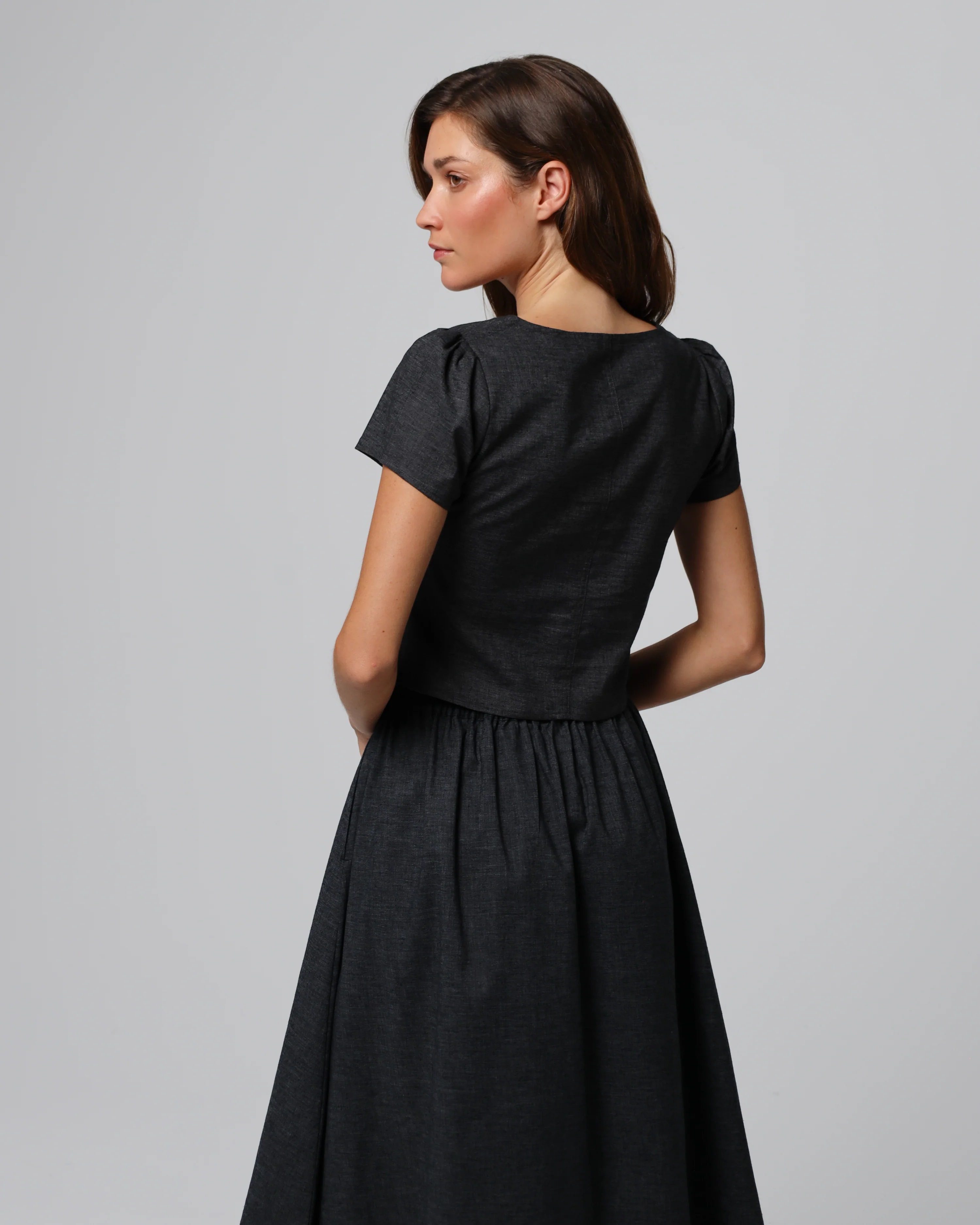 Juana Hemp Blend Button Front Top - Image 3