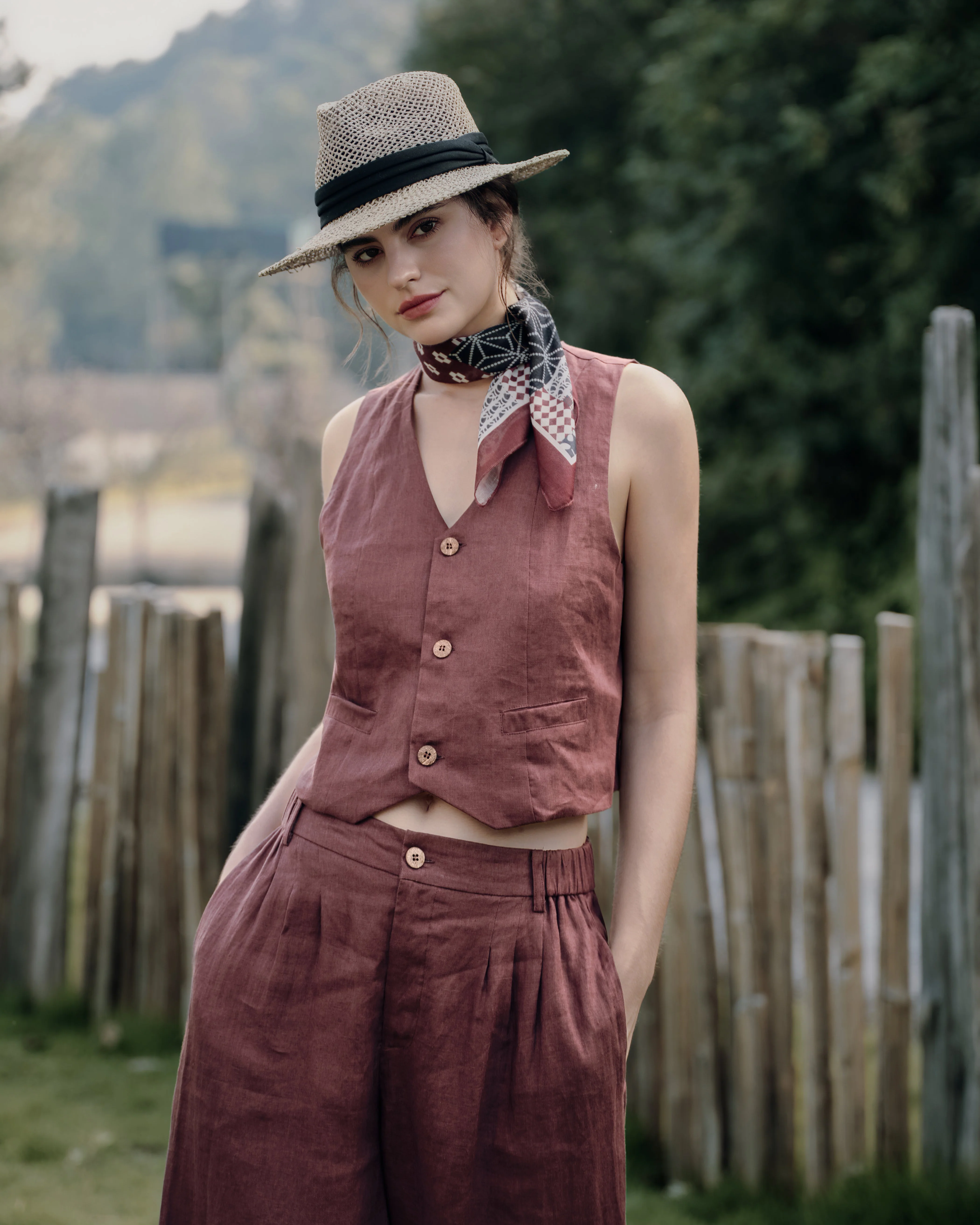 Juana Hemp Tailored Vest - Image 3