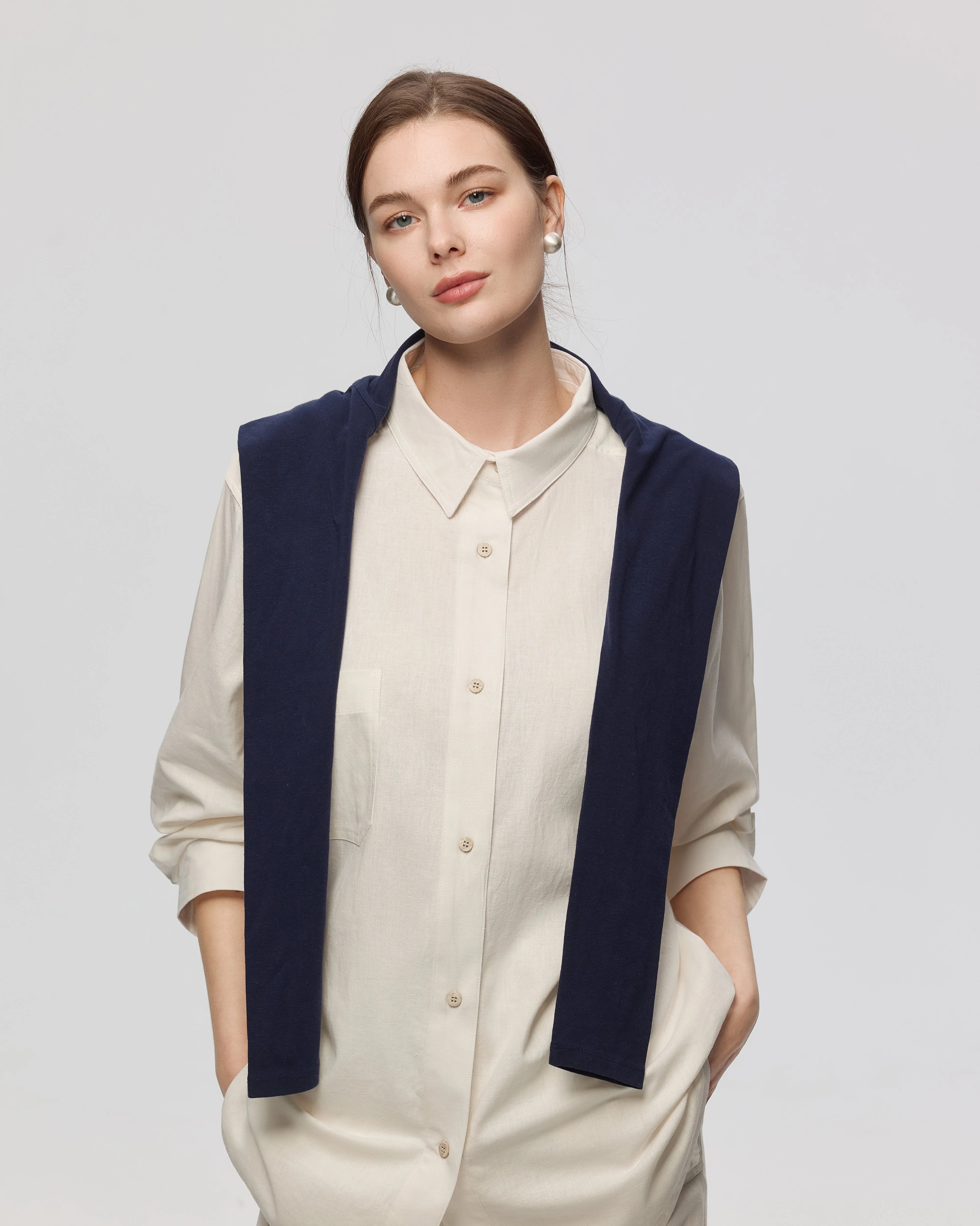 Lyricist Natural Oversized Shirt - Image 4