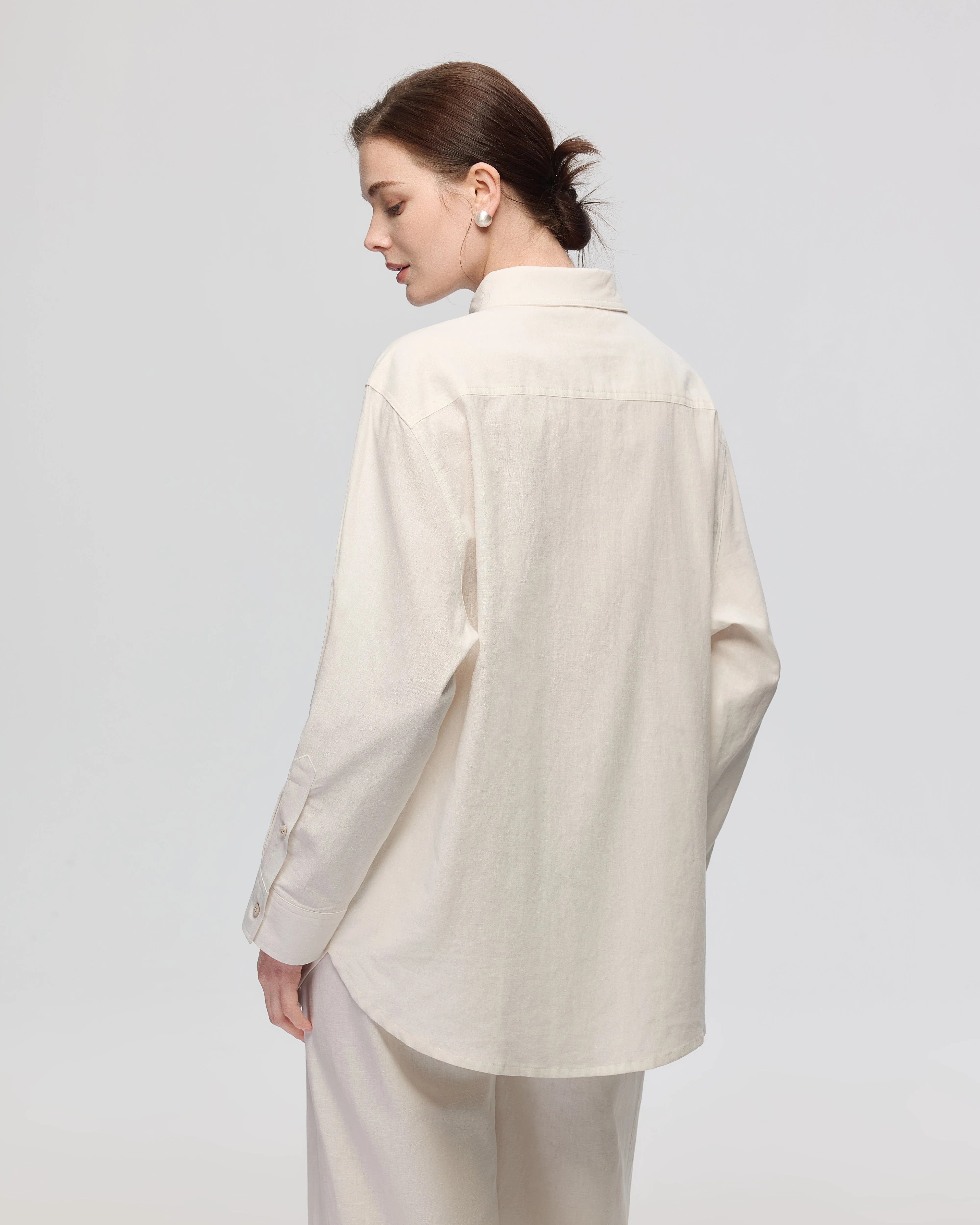 Lyricist Natural Oversized Shirt - Image 5