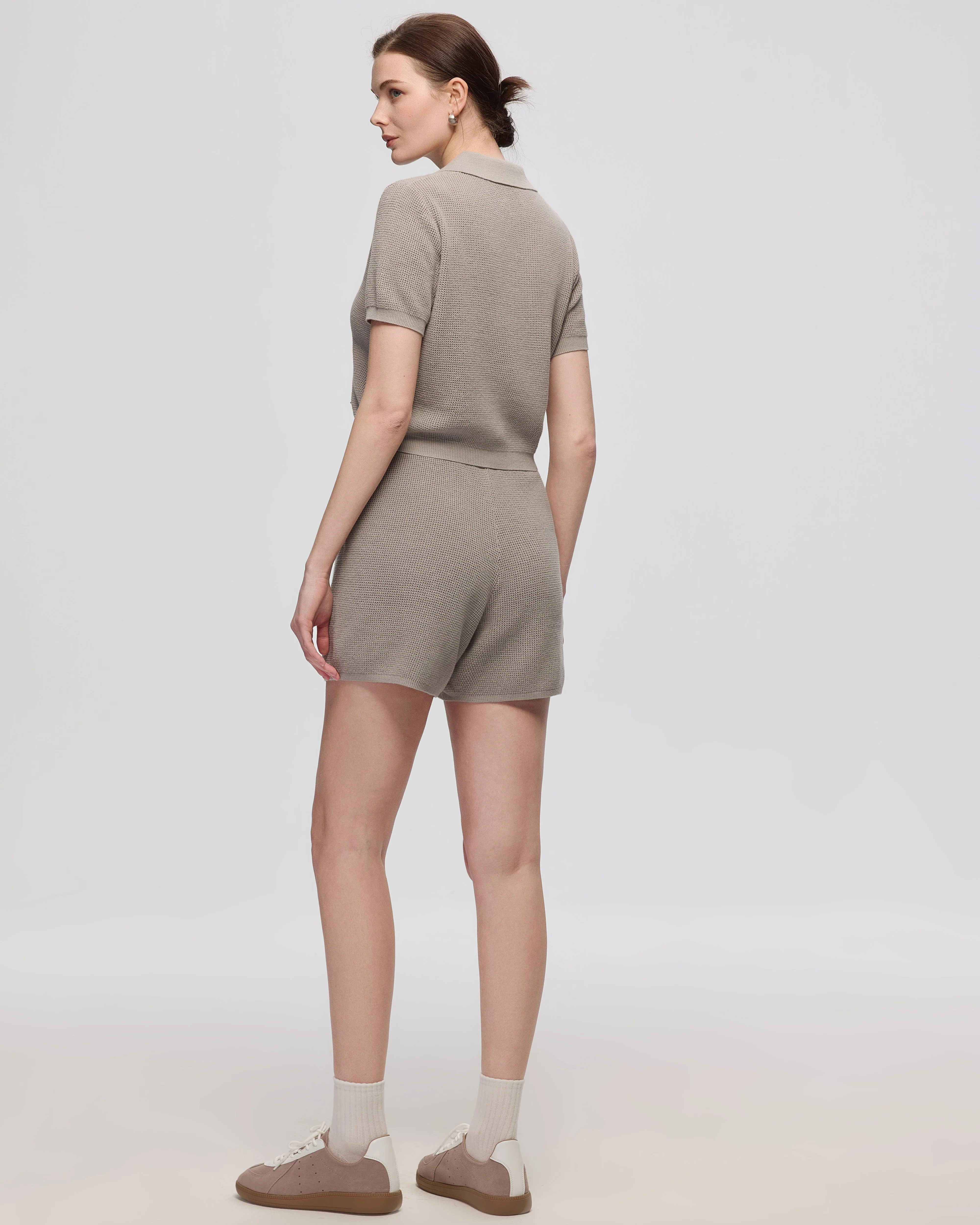 Noa Open Knit Shorts - Image 6