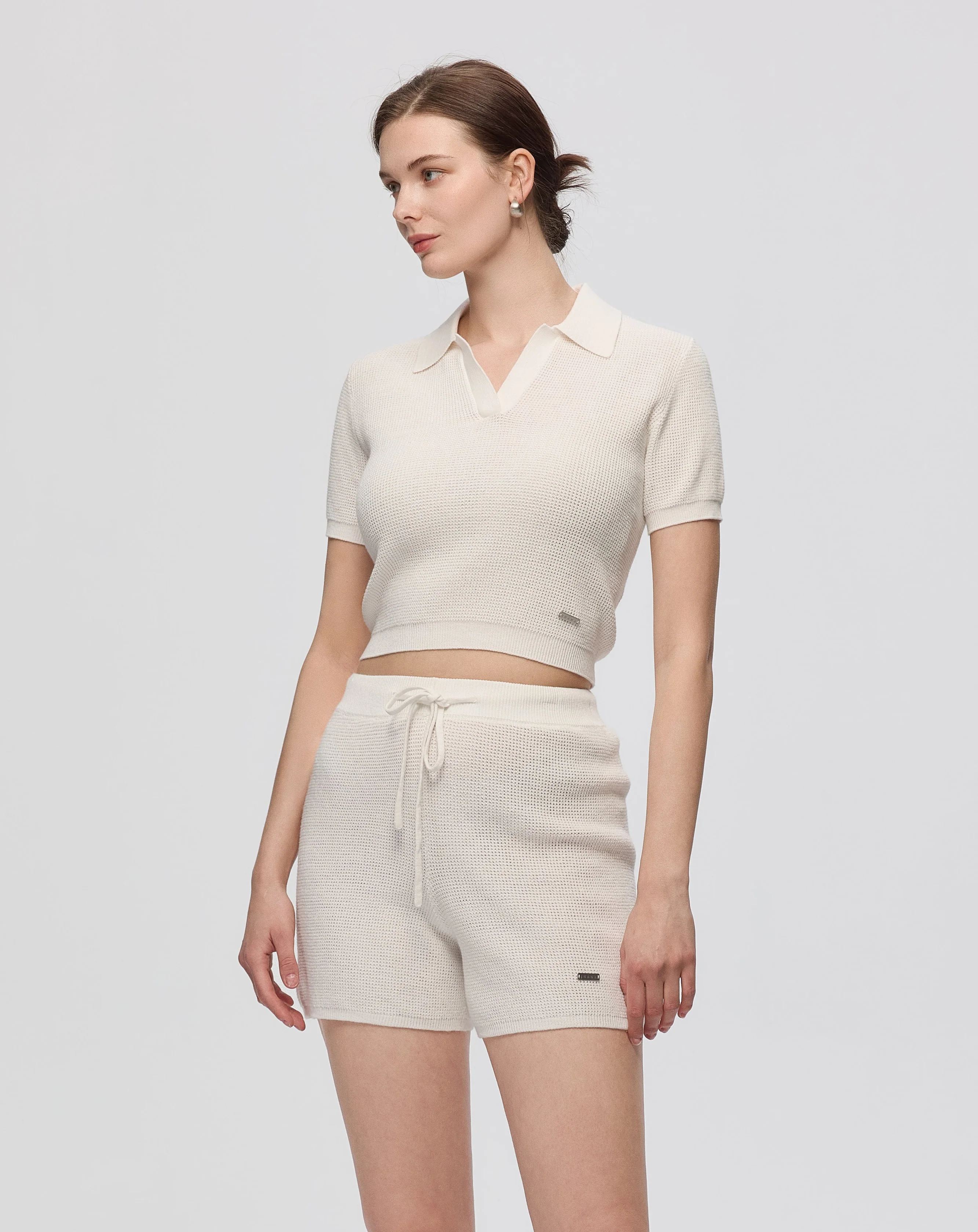 Noa Open Knit Shorts - Image 5