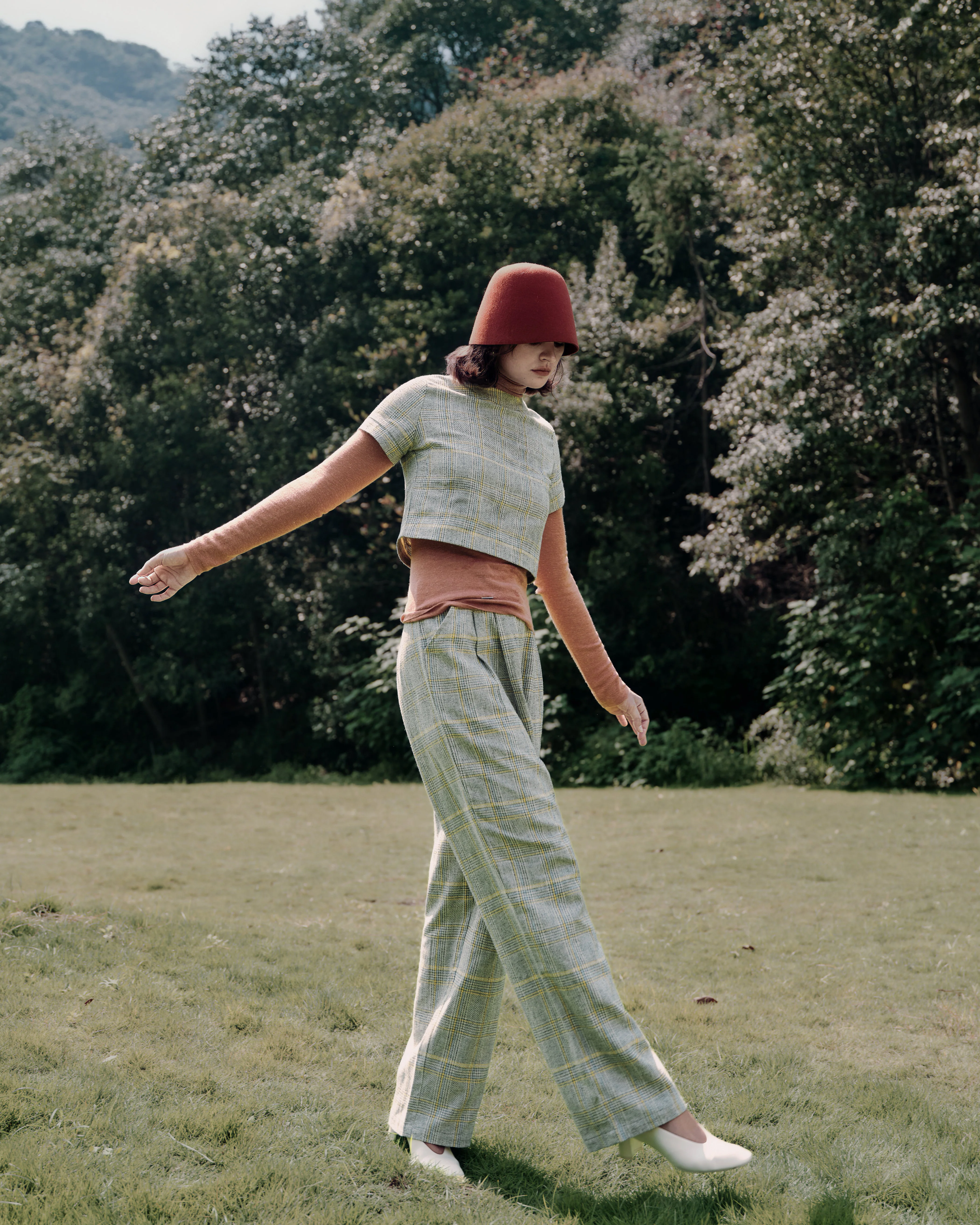 Plaid Theory High Rise Trousers - Image 4